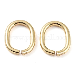 201 in acciaio inox anelli di salto aperto, ovale, oro, 13.5x11x1.5mm, foro: 10x7mm.