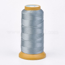 Polyesterfaden, für benutzerdefinierte gewebt Schmuck machen, hellstahlblau, 0.2 mm, ca. 1000 m / Rolle
