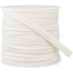 Benecreat 25 m di cordoncino in cotone piatto a doppio strato, corda di cotone cava, per accessori per l'abbigliamento, peachpuff, 11x1.2mm, 25m/rotolo