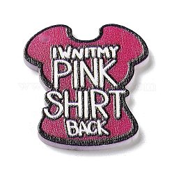 Акриловые подвески, говорю, я верну свою розовую рубашку обратно, белые, 23.5x22x2 мм, отверстие : 1.4 мм