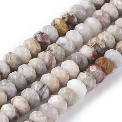 Natürliche Gobi Achat Perlen Stränge, facettiert, Rondell, 8x5 mm, Bohrung: 1 mm, ca. 72 Stk. / Strang, 14.96 Zoll (38 cm)