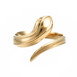 304 anello per polsino aperto con serpente avvolgente in acciaio inossidabile per donna, oro, misura degli stati uniti 7 (17.3mm)
