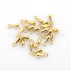 Alloy Charms, Chain Extender Drop, Teardrop, Light Gold Color, 8x3mm, Hole: 1.5mm