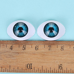 Artisanat globes oculaires de poupée en plastique, accessoires d'horreur d'halloween, oeil de cheval, bleu profond du ciel, 16x23mm