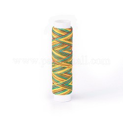 Cordón retorcido de poliéster encerado redondo, cordón de micro macramé, para proyectos de cuero, encuadernación, colorido, 0.35mm, alrededor de 43 yarda (40 m) / rollo