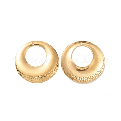 304 подвески из нержавеющей стали, фактурное кольцо-шарм, золотые, 32x1 мм, отверстие : 1.5 мм