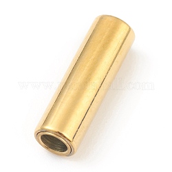 Ionenbeschichtung (IP) 304 Edelstahl-Magnetverschlüsse, Kolumne, echtes 18k vergoldet, 16.0x5 mm, Bohrung: 3 mm