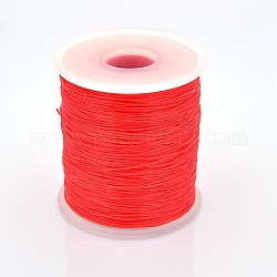 Flat Elastic Crystal String, Elastic Beading Thread, for Stretch Bracelet Making, Red, 0.5mm, about 546.8 yards(500m)/roll