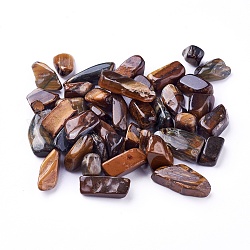 Natural Tiger Eye Beads, Undrilled/No Hole, Chips, 6~22x4~7x3~6mm, about 100g/bag
