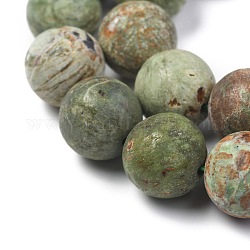 Natürlichen grünen Opal Perlen Stränge, Runde, matt, 12 mm, Bohrung: 1 mm, ca. 32 Stk. / Strang, 15.10 Zoll (38.35 cm)