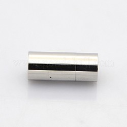 Spalte 304 Magnetverschlüsse aus Edelstahl mit Klebeenden, Edelstahl Farbe, 19x8 mm, Bohrung: 5 mm