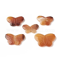 Природных бисера агат, бабочка, 20~28x31.5~39.5x5~5.5 мм, отверстие : 1.2 мм