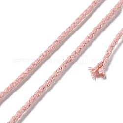 Плетеный шнур из полиэстера длиной 20 м для изготовления украшений., круглые, розовые, 2 мм, около 21.87 ярда (20 м) / рулон