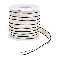 Benecreat 20 Yards Polyesterband, für Bekleidungszubehör, mit 1 Stück Kunststoff-Leerspule, Weizen, Farbband: 3/8 Zoll (10 mm)