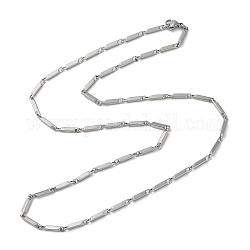 201 collane con catena a maglie in acciaio inossidabile per uomo donna, colore acciaio inossidabile, 19.65~20.04 pollice (49.9~50.9 cm)