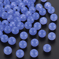 Имитации акриловых шариков желе, круглые, средний грифельно-синий, 8x7.5 мм, отверстие : 1.8 мм, Около 1745 шт / 500 г