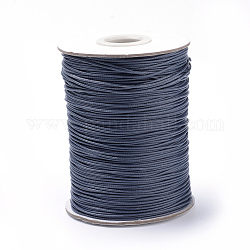 Плетеные корейские вощеные полиэфирные шнуры, Marine Blue, 0.5 мм, Около 160 ярдов / рулон