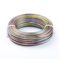 5 сегмент цветной круглой алюминиевой проволоки, для бисероплетения, красочный, 12 датчик, 2 мм, около 23.4 м / рулон