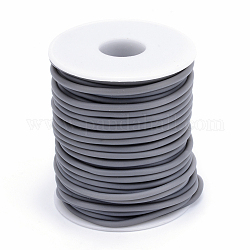 ポリ塩化ビニールの管状のソリッド合成ゴム製コード  白いプラスチックのスプールに巻き  穴がない  グレー  4mm  約16.4ヤード（15m）/ロール