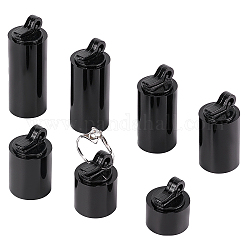 Display el anillo de acrílico, columna, negro, 2x2.2~5.3 cm, 7 PC / sistema