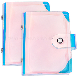 3-Zoll-Laser-PVC-Fotoalbum, Fotokarten-Speicherbuch mit 36 Taschen, Rechteck, Farbig, 103x87x13.5 mm, Innendurchmesser: 90x55 mm, 18 Blätter