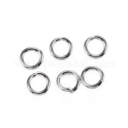 304 anelli di salto in acciaio inox, anelli di salto aperti, colore acciaio inossidabile, 4x0.7mm, 21 gauge, diametro interno: 2.6mm