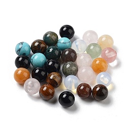 Perline in misti naturali e sintetici, perline tondo, 6~6.5mm, Foro: 1.2 mm