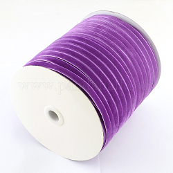 1/4 inch Single Face Velvet Ribbon, Dark Orchid, 1/4 inch(6.5mm), about 200yards/roll(182.88m/roll)