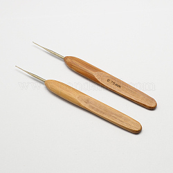 Bambú mango de hierro agujas de gancho de ganchillo, Perú, pin: 0.75 mm, 133~136x13x7mm