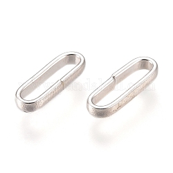304 conectores de enlace rápido de acero inoxidable, anillos de enlace, oval, plata, 10x3.5x2mm, diámetro interior: 8.5x2 mm
