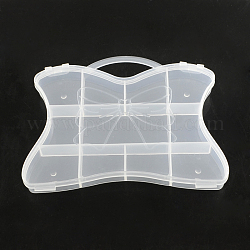 Des conteneurs de stockage de perles sac en plastique, 11 compartiments, clair, 10.5x14.8x1.9 cm