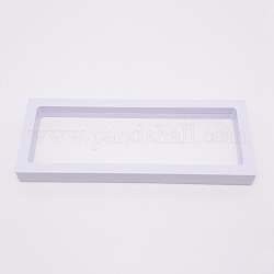 Espositori per quadri, con pellicola in tpu, quadrato, bianco, 23.1x9x2cm