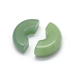 Естественный зеленый бисер авантюрин, неочищенные / без отверстий, полудуга / луна, 24.5x12x7.5 мм