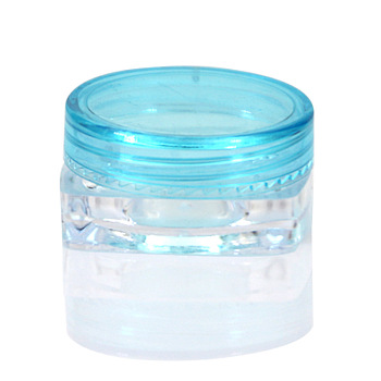 Transparent Plastic Empty Portable Facial Cream Jar CON-PW0001-005A-08