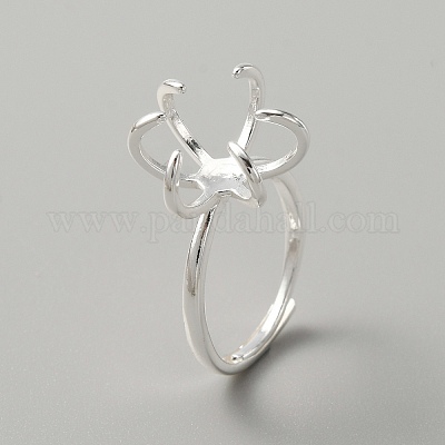 Verstellbare Messingfingerring-Komponenten&nbsp;KK-WH0044-85-1