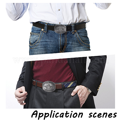 Wholesale GORGECRAFT 2 PCS Reversible Belt Buckle Replacement Classic  Roller Belt Buckle Alloy Belt Fastener for Men Women Western Cowboy 