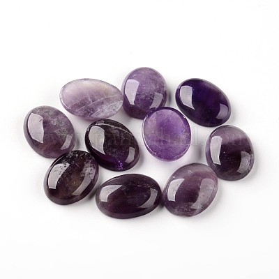 Oval Amethyst Cabochon&nbsp;G-I171-15x20mm-06-1