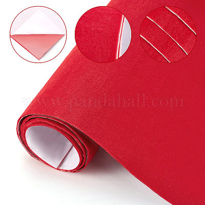 16x79Inch Red Self-Adhesive Felt Fabric Sheet Sticky Jewelry