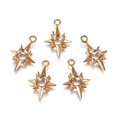 Laiton dos ouvert supports cabochons pendentif&nbsp;X-KK-A004-C-1