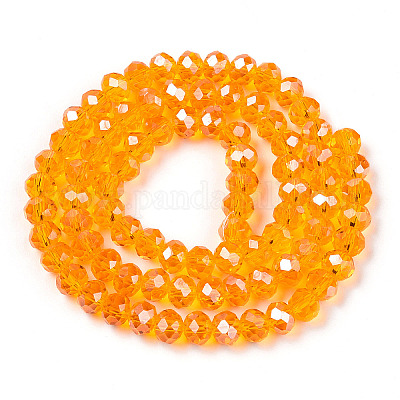 Chapelets de perles en verre électroplaqué&nbsp;EGLA-A034-T6mm-A24-1