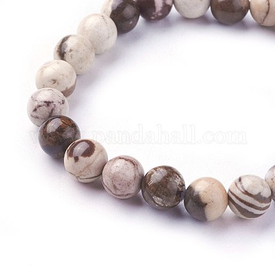 Natürliche Zebra Jaspis Perlen Stretch-Armbänder&nbsp;BJEW-F380-01-B04-1