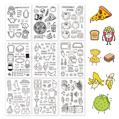 Wholesale Globleland 4 Sheets 4 Style PVC Plastic Stamps 