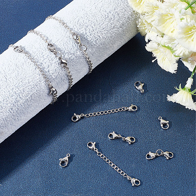 Wholesale SUNNYCLUE 1 Box 925 Sterling Silver Necklace Extender Clasp  Clasps Extender Double Lobster Clasps Bracelet Extender Necklace Clasps for  Jewelry Making Accessories DIY Necklaces Bracelets Supplies 