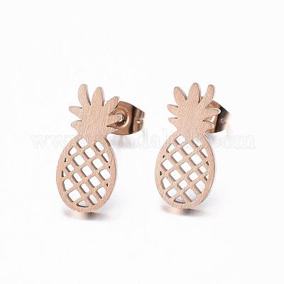 Stainless steel or pineapple earrings