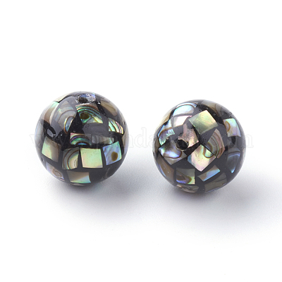 Paua Shell naturale perle&nbsp;X-SSHEL-Q298-10mm-09-1