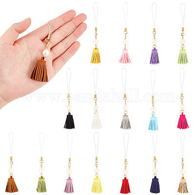 Shop WADORN 16 Colors Suede Leather Tassel Pendant for Jewelry