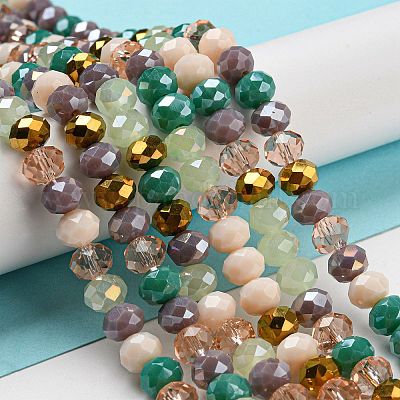 40 hot Strands Crystal Beads Faceted 8x6mm