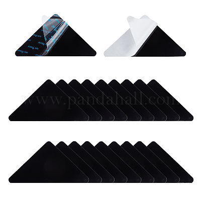 Shop GLOBLELAND 20 Pcs Triangle Rug Gripper Black Adhesive Non