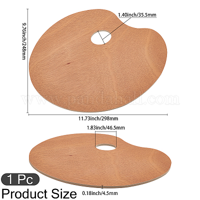 Ovale Holzfarbpalette&nbsp;AJEW-WH20098-001-1