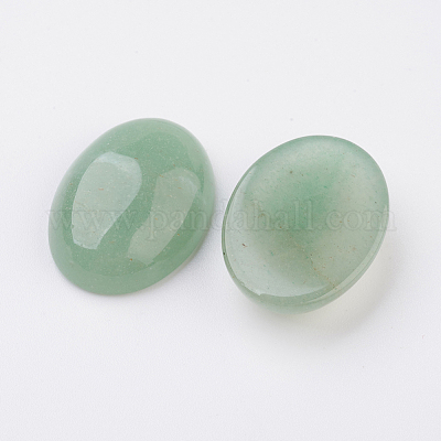 Cabochon a fondo piatto color aventurine verdi naturali&nbsp;G-G741-30x40mm-14-1